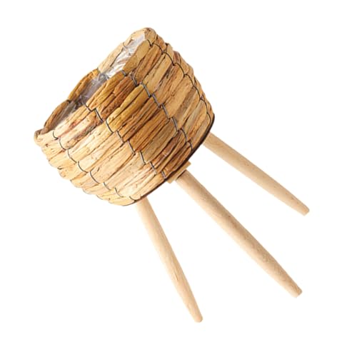 NULYLU Maceta De Ratán, Pequeña Cesta para Flores De Boda, Macetas para Plantas De Interior, Cesta Tejida De Hierba, Cesta para Flores, Jardinera Tejida para Boda, Cesta para Boda,