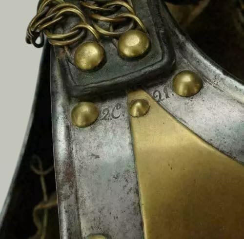 French Cuirassier Breastplate Armor – 19th Century Reproduction Medieval Knight Cuirass – Cavalry Chestplate Costume Armor Gold