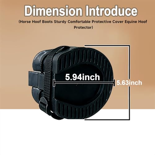 2 Pack Hoof Boots for Horses, Horse Hoof Boots, Rubber Horse Boots, Complete Hoof Protection, Suitable for Trimming and Protecting Horseshoes - Image 3