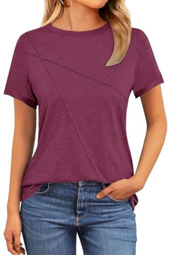 NAIOSS Damen Oberteile Elegant Langarmshirt Herbst Tshirt Baumwolle Casual Shirts Tunika Tops