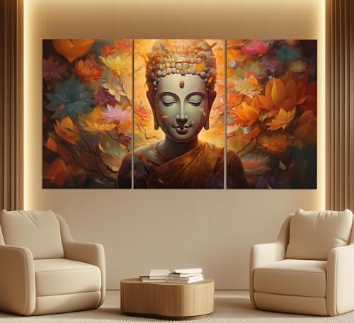 Art mural bouddhiste et peinture de Bouddha d'automne affiche toile déco intérieur 20x30