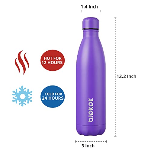 Image of BJPKPK 25 oz Insulated Water Bottle, Stainless Steel Flask, Leak Proof
