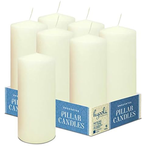 Hyoola Velas Pilar Color Marfil - Velas Grandes Sin Aroma Cover