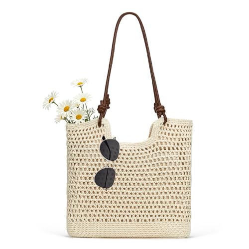 Bolso Tote Boho Tejido para Playa para Mujer miniatura 1