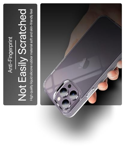 Image of WOW IMAGINE Crystal Clear Transparent Back Case Cover for Apple iPhone 14 Pro | Full Device & Camera Protection Shockproof TPU | Flexible Silicone Back Cover Case - Transparent
