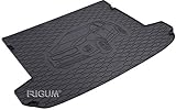 Alfombrilla para baúl de coche hechas a medida en caucho auténtico inodoro, color negro. Peso aproximado de 4 kg