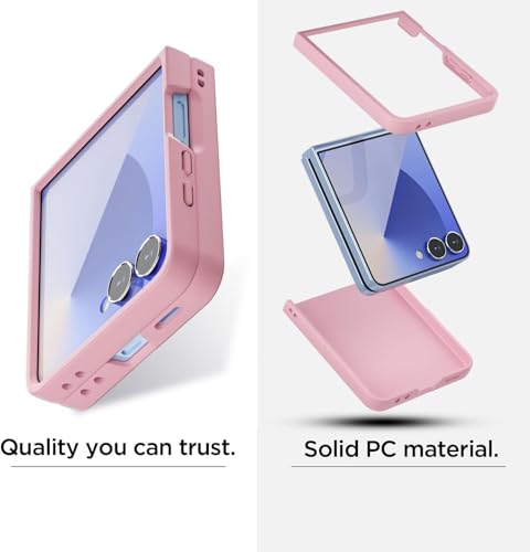 Image of Kapa Ultra Thin Back Case for Samsung Galaxy Flip7 / Z Flip 7 | Full Body Protection Hard Back Cover (Pink)