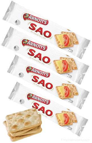 SAO Crackers (Pack Of 4 x 250g Ea) The Original Since 1906 Full Size, A family favorite for generations Imported From Australia