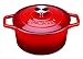 vancasso Gusseisen Bräter, Gusseisen Topf mit Deckel, Ø 22cm Emaillierte Beschichtung, Induktion Schmortopf, Kasserolle, Gussbräter für Alle Herdarten und Induktion Geeignet,Rund,Rot,3L