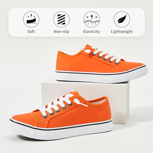 Image of Women Canvas Sneaker Slip On Non Slip Casual Shoes Lace Up Canvas Low Top White Shoes Loafers for Women Fashion Black Sneaker