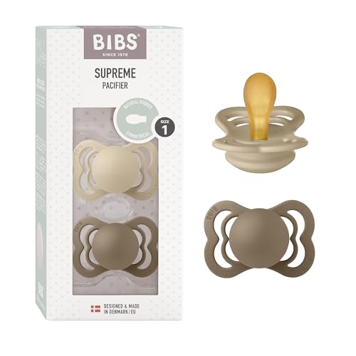BIBS Supreme Schnuller 2er-Pack, BPA-frei, Symmetrischer Nippel....