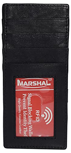 MARSHAL Magic Wallet Minimalist Wallets for Men with RFID Card ID Holder Full Size