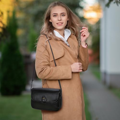 HESHE Crossbody Bags for Women Leather Purses Shoulder Handbags Designer Satchel Bag Ladies Cross Body Purse2