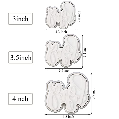 Mostop 3D Cookie Cutter With Baby Letter Stampers Baby Shower Cake Mold Fondant Decorating Tools Diy Mold For Sugar Craft Baking Mould Kids' Birthday Party Kitchen Tools thumb #3