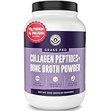 Collagen Bone Broth Powder 2lb | Grass Fed Bone Broth with Collagen Peptides - Unflavoured - Grass Fed, Hydrolyzed Beef, Zero Carb, Dairy Free Protein Powder - 64 Servings, by Left Coast Performance