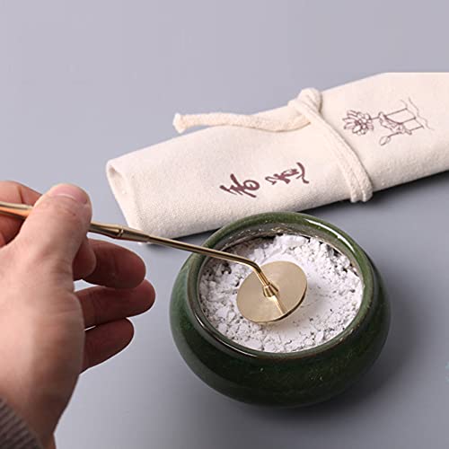 1Pc Long Handle Copper Incense Ash Press Tool Incense Ash Powder Press Seal Stick Shovel Diy Incense Fragrance Accessories For Diy Incense Making Supplies, Gold #TOP1