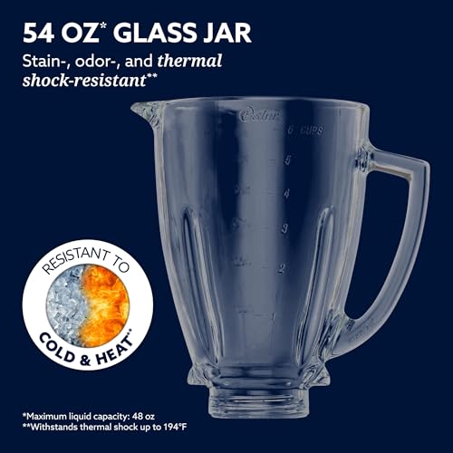 Oster Vortex Glass Blender, Reversible Steel Blades, 800 Watt, Black by Oster - Used condition - Image 3