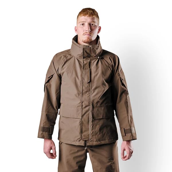 Image of Tru-Spec Men's Outerwear Series H2O Proof Gen2 ECWCS Breathable Parka with Hood and Ventilation for Outdoor Use, Coyote, Large Tall