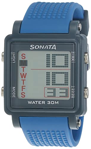 Image of SF Digital Grey Square Dial Men's Casual Watch-NL77043PP04A