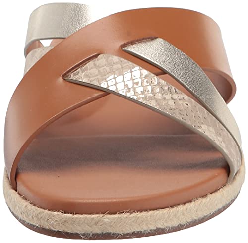 Cole Haan Women's Florens Slide Sandal, Pecan Leather/Metallic Shimmer, 8.5 #TOP11