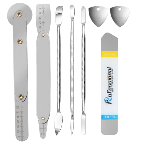 8 Pièces Kit d’Outils, Kit Réparation Téléphone Outils de Démontage d’Ouverture de Spudger en Métal à Double Extrémité pour iPhone, iPad,...
