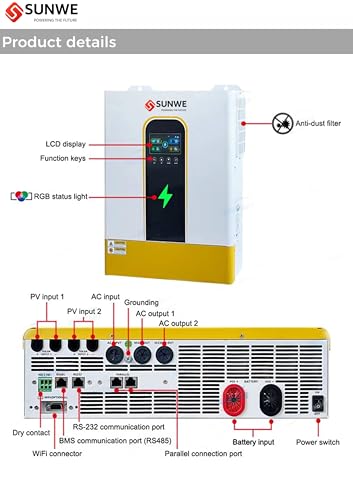 Image of Hybrid Solar Inverter 11KW 48V | Single Phase | Transformerless | On-Grid Off-Grid | Batteryless Function | Net Metering | Smart WiFi | Supports Lithium & Lead-Acid | 15+ Years Performance Warranty