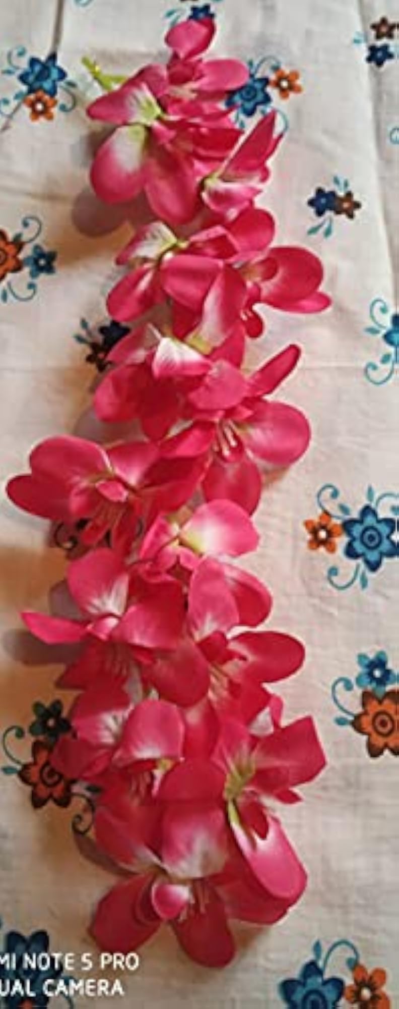Juda Maker Pink Orchid Flower Gajra Hair Accessories