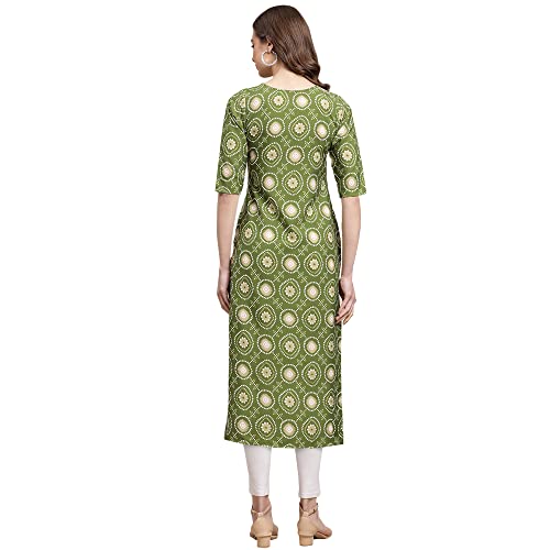 Image of Pinkmint Women's Crepe Digital Print Straight Kurta