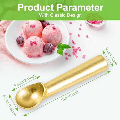 4PCS Ice Cream Scoops,Aluminum 7 INCH Handle Ice Cream Scooper,Non-Stick Anti-Freeze One-Piece Design Cookie Spoon for Hard ice Cream, Fruit Puree, and Potato mash - Image 4