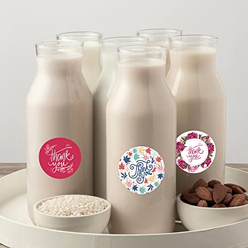 Image of Clickedin Vinyl Multi Designs Thank You Self-Adhesive Stickers for Glass, 1.5 Inches