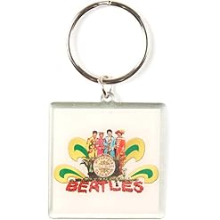 Beatles Metal Key Chain Silver - Les Beatles, Paul McCartney, John Lennon, RIngo Starr, George Harrison