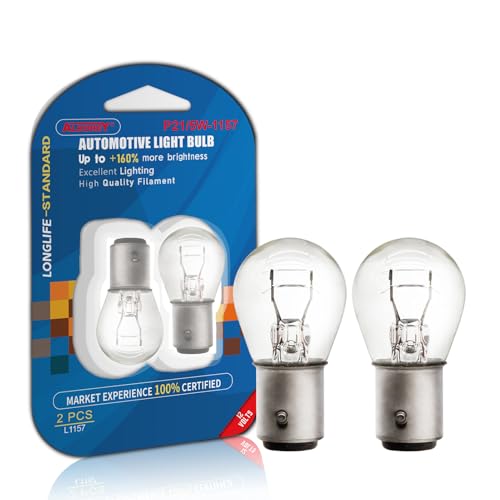 ALKOREY 1157 P21/5w Bay15d 12v 21/5w Light Bulbs,Backup Reverse Signal Blinker Tail Parking Brake Lights,2700K Taillight Turn Signal Light,2 Pack