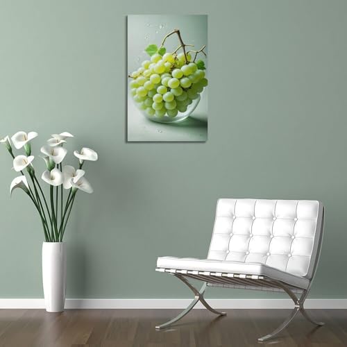 Affiche murale fruits verts grand format pour mur blanc vide