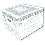 White Wedding Keepsake Box A Lifetime Of Memories Large Collapsible Storage Box