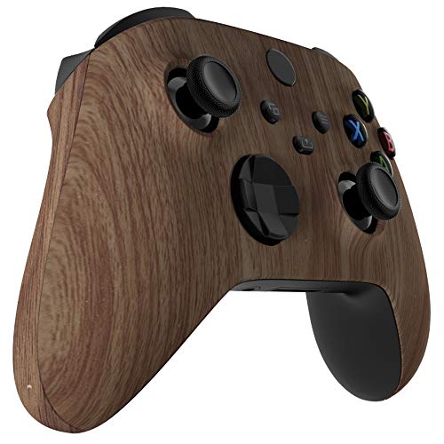 Extremerate Soft Touch Wood Grain Replacement Handles Shell For Xbox Series X Controller, Custom Side Rails Panels Front Housing Shell Faceplate For Xbox Series S Controller - Controller Not Included #TOP3