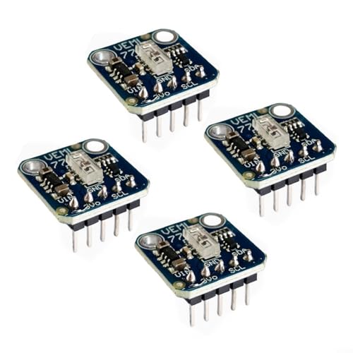 Kivivaka VEML7700 Alto para sensor de luz ambiental 4 piezas 0-167klx para rango I2C salida digital para Arduino para Raspberry Pi (ya soldado)