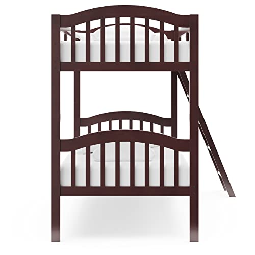 Storkcraft Long Horn Solid Hardwood Twin Bunk Bed, Espresso Twin Bunk Beds For Kids With Ladder And Safety Rail #TOP5
