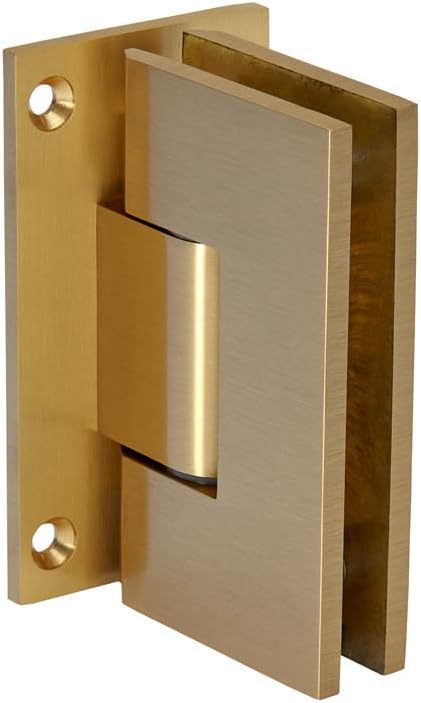 CRL Satin Brass Vienna 337 Series Adjustable Wall Mount Full Back Plate Hinge