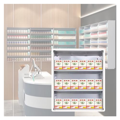 Vitrina rectangular de varios niveles para organizar cajetillas en supermercados 2