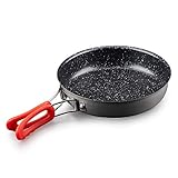 Lixada Collapsible Nonstick Pan Lightweight Outdoor Folding Quick Heating Omelet Maker Fry Pan Nonstick Cookware for Camping Hiking Excursion