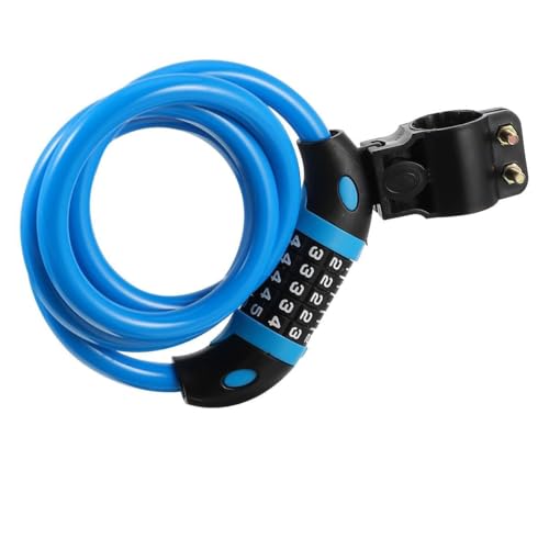 Antivol à code mécanique vélo câble en acier bleu résistant VTT