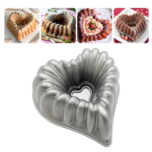 LYFJXX Charlotte Taartvorm Aluminium Keukenaccessoires Decoratie Kerstmis Bruiloft Familie 3D Charlotte Taartpan (Liefde Hartvorm) - Afbeelding 2