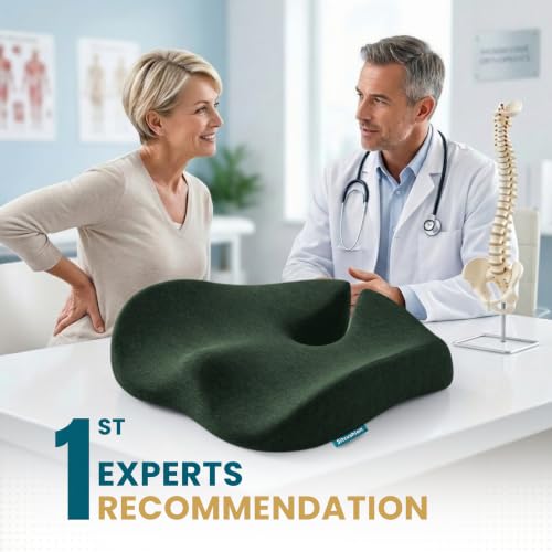 Image of Seat Cushion for Tailbone Pain Relief, Extra Large Office Chair Cushion
