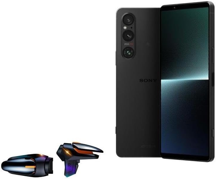 BoxWave Gaming Gear Compatible with Sony Xperia 1 V - Touchscreen QuickTrigger Auto, Trigger Buttons Autofire Gaming Mobile FPS - Jet Black