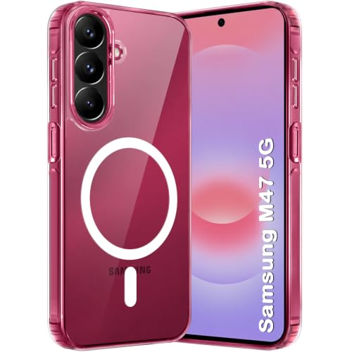 TheGiftKart Ultra-Hybrid Back Case Cover for Samsung Galaxy M47 5G Compatible with MagSafe | Hard Crystal Clear Back | Shockproof Bumper Cover Case for Samsung Galaxy M47 5G (PC & TPU, Transparent)
