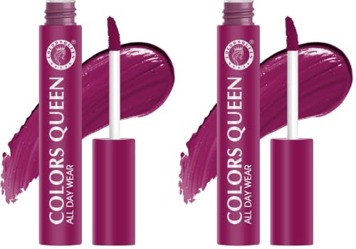 Image of Colors Queen All Day Wear Liquid Lipstick - Fall In Love, 12g | Highly Pigmented, Long Lasting Matte Lipstick | Smooth One Swipe Application, Lightweight & Non Transfer Liquid Lipstick for Women