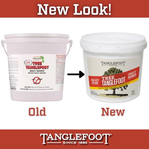 Image of Tree Tanglefoot 80oz Tree Banding Gum - Long-Lasting, Non-Drying Adhesive Coating for Tree Wraps - Weather-Resistant Barrier Formula with SafeSeal Lid - 5lb Tub