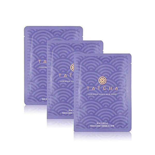 Tatcha Luminous Dewy Skin Mask: Nourishing Single-Use Mask Infused with Green Tea, Rice, and Algae for Moisturized Skin…