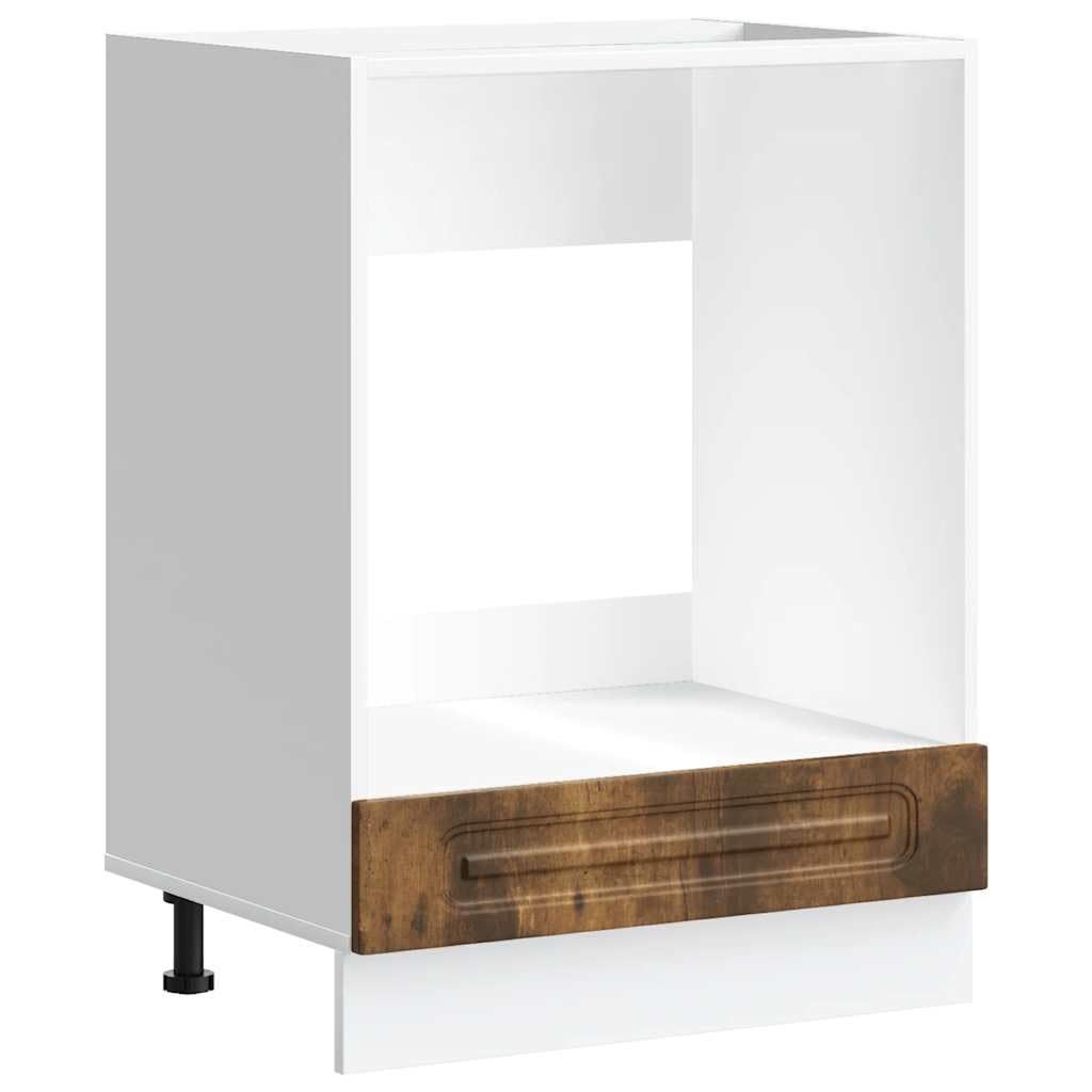 vidaXL Herdumbauschrank Kalmar Räuchereiche Holzwerkstoff, Backofenschrank, Herdschrank, Ofenschrank, Küchenofenschrank, Küchenherdschrank