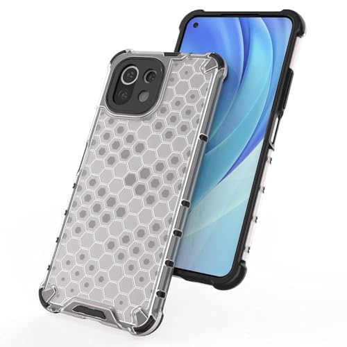 Image of Prime Retail Hard PC Back Case Cover for Mi 11 Lite NE 5G Anti Slip Ultra Thin Shockproof Reinforced Corners (Transparent)